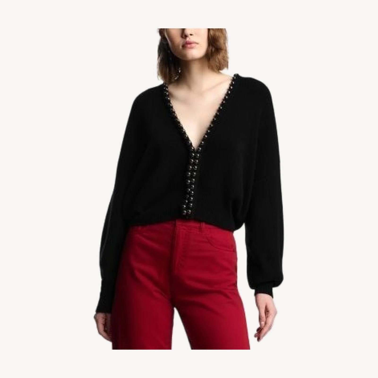 Emporio Armani Metallic Sphere Trim Sweater