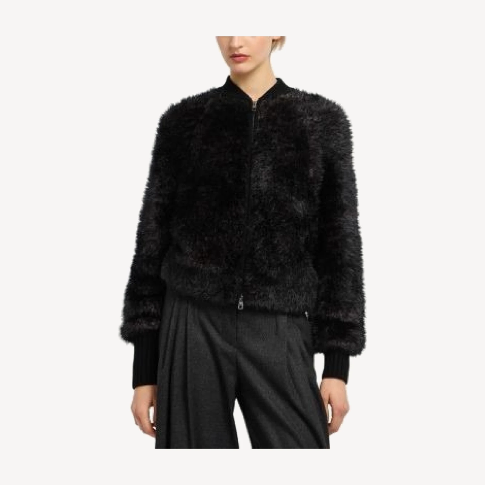 Emporio Armani Faux Fur Effect Bomber Jacket