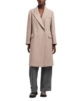 Emporio Armani Knitwear Effect Double Breasted Coat