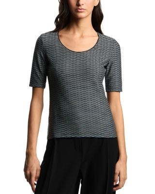 Emporio Armani Stretch Jersey Jacquard Top