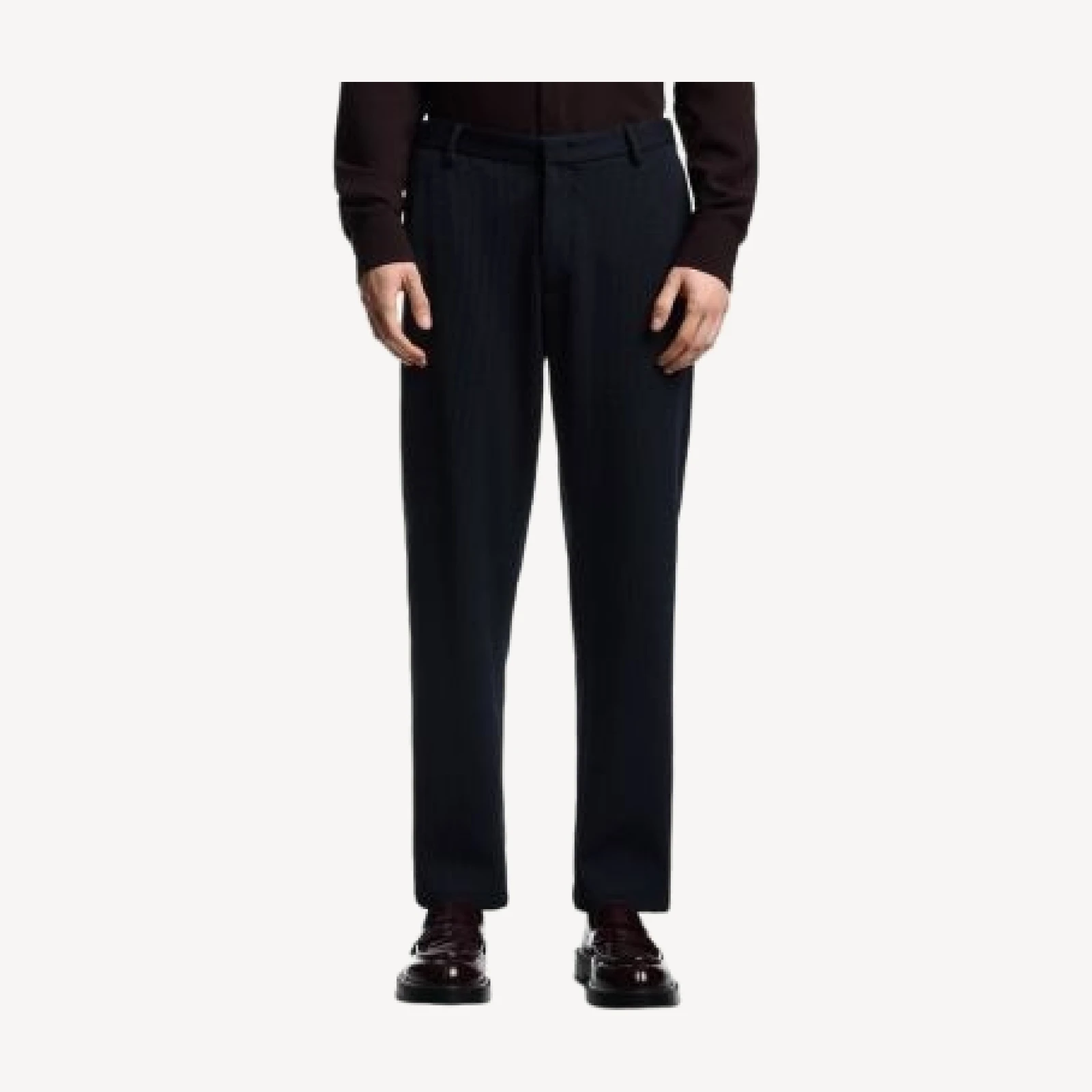 Emporio Armani Regular Fit Double Jersey Jacquard Trousers