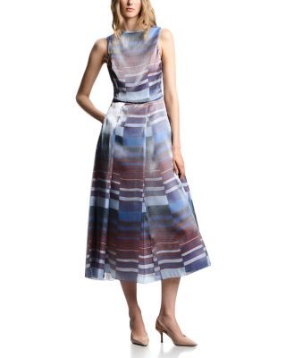 Emporio Armani Geometric Print Midi Dress
