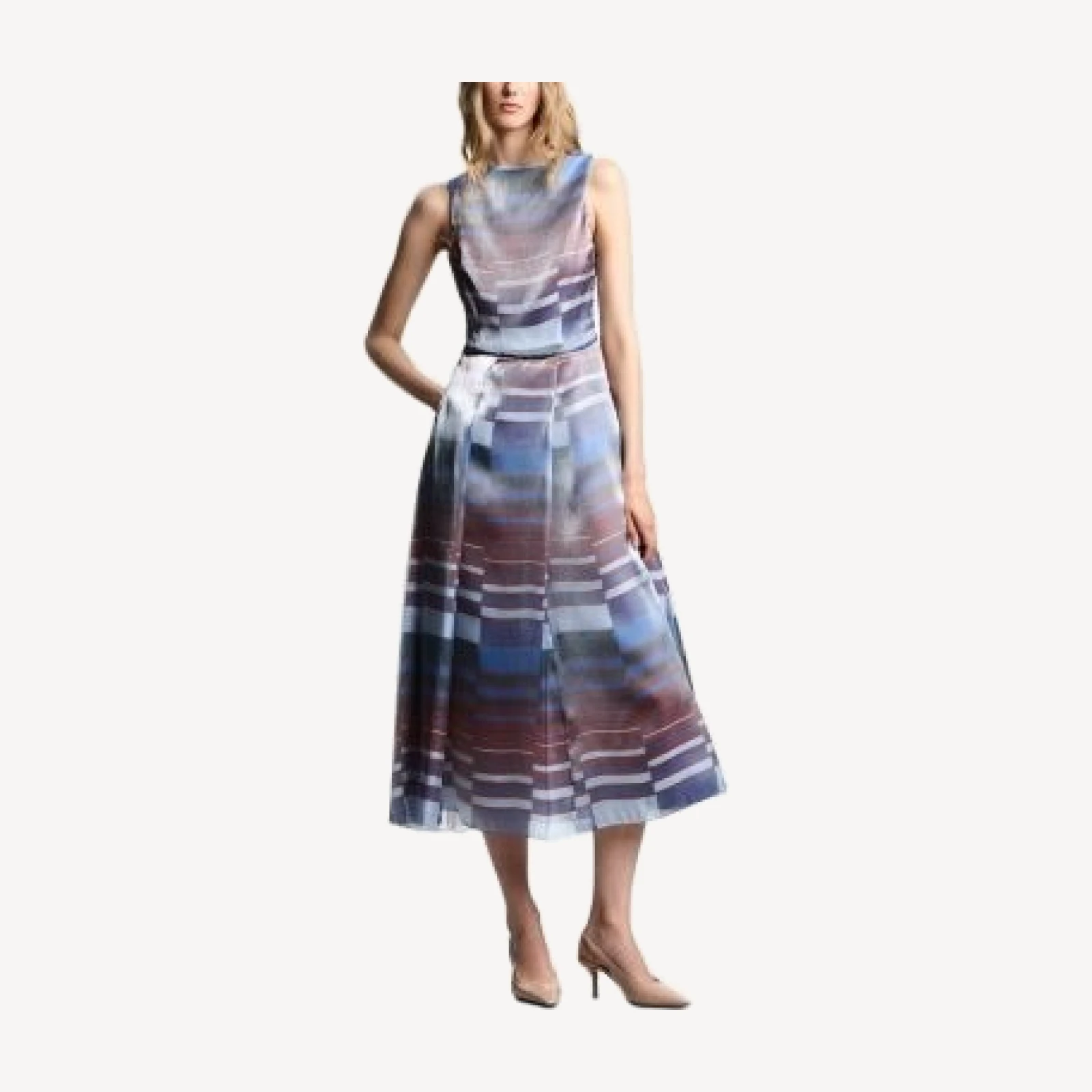 Emporio Armani Geometric Print Midi Dress