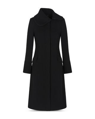 Emporio Armani Detachable Collar Tricot Effect Coat