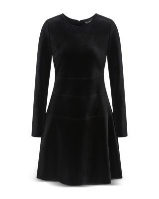 Emporio Armani Bonded Chenille Long Sleeve Dress