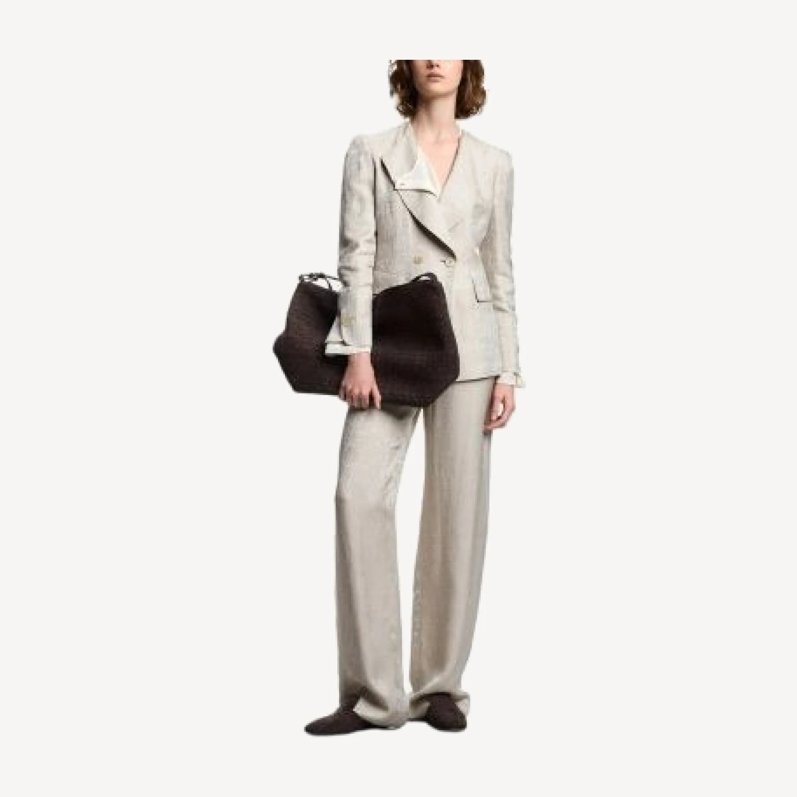 Emporio Armani Textured Jacquard Pants