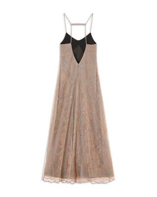 Emporio Armani Metallic Floral Embroidered Tulle Gown