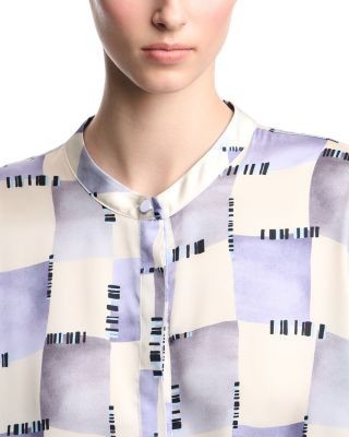 Emporio Armani Satin Drawstring Hem Top