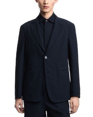 Emporio Armani Regular Fit Seersucker Blazer