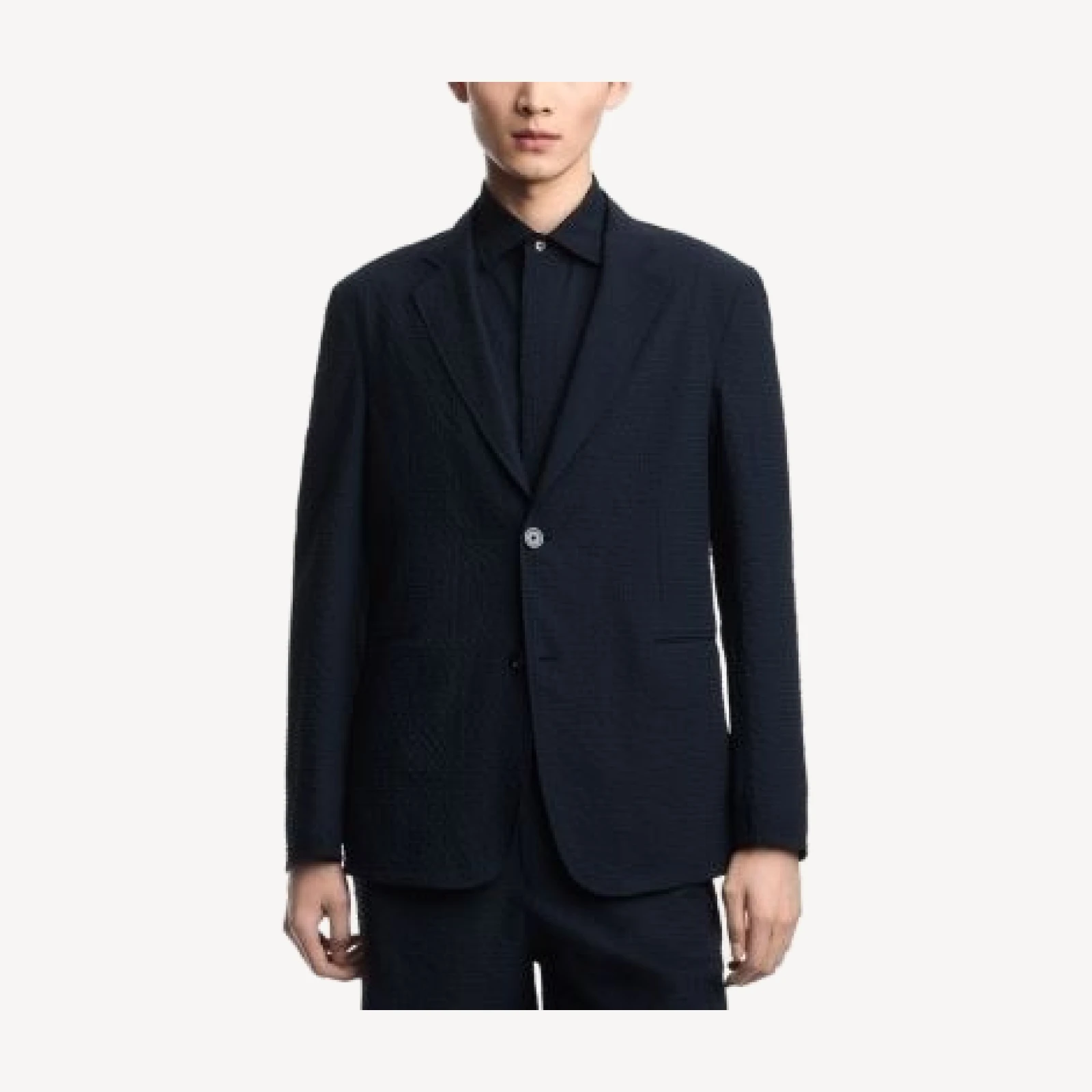 Emporio Armani Regular Fit Seersucker Blazer