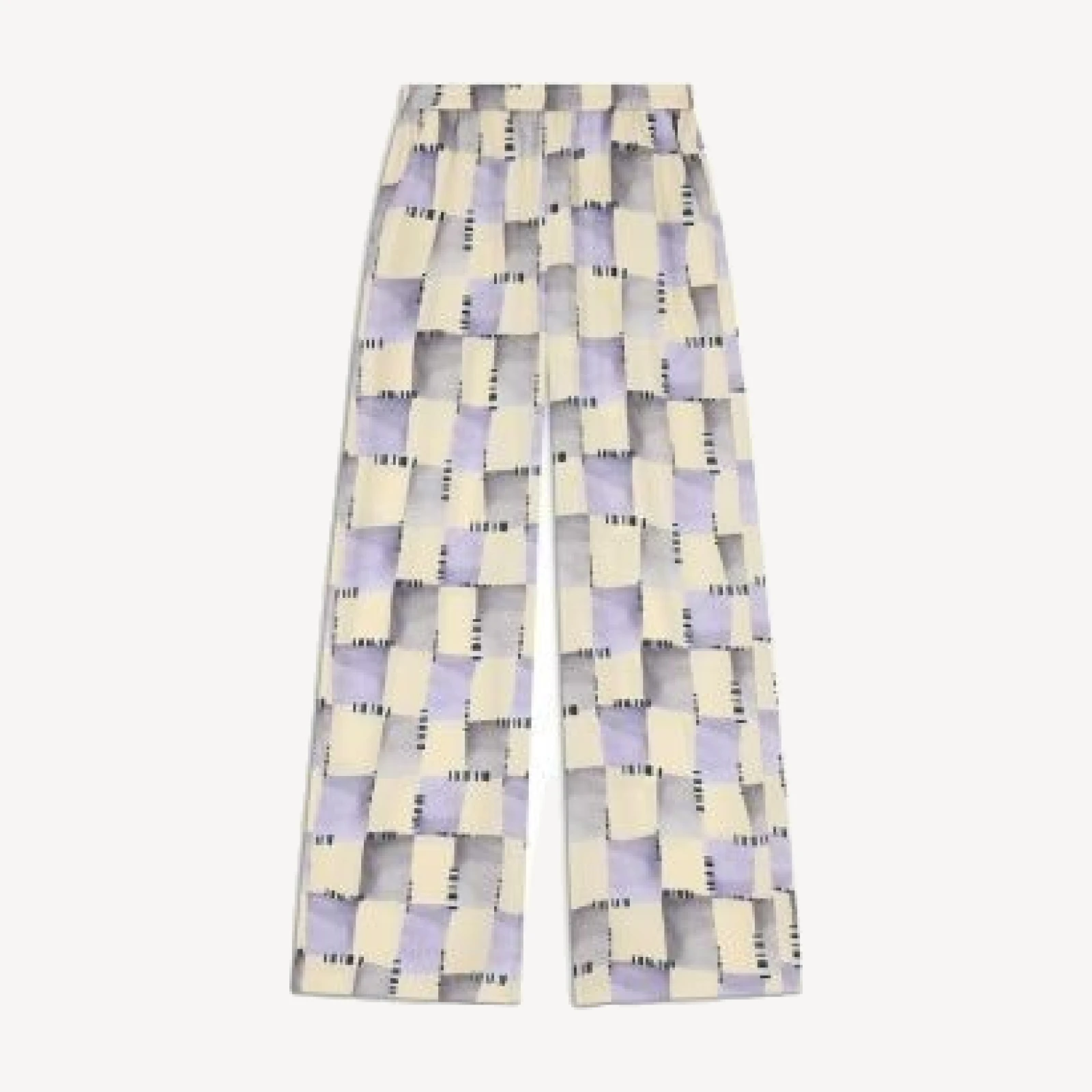 Emporio Armani Check Print Satin Pants