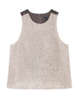 Emporio Armani Heavy Canvas Linen Sleeveless Shirt