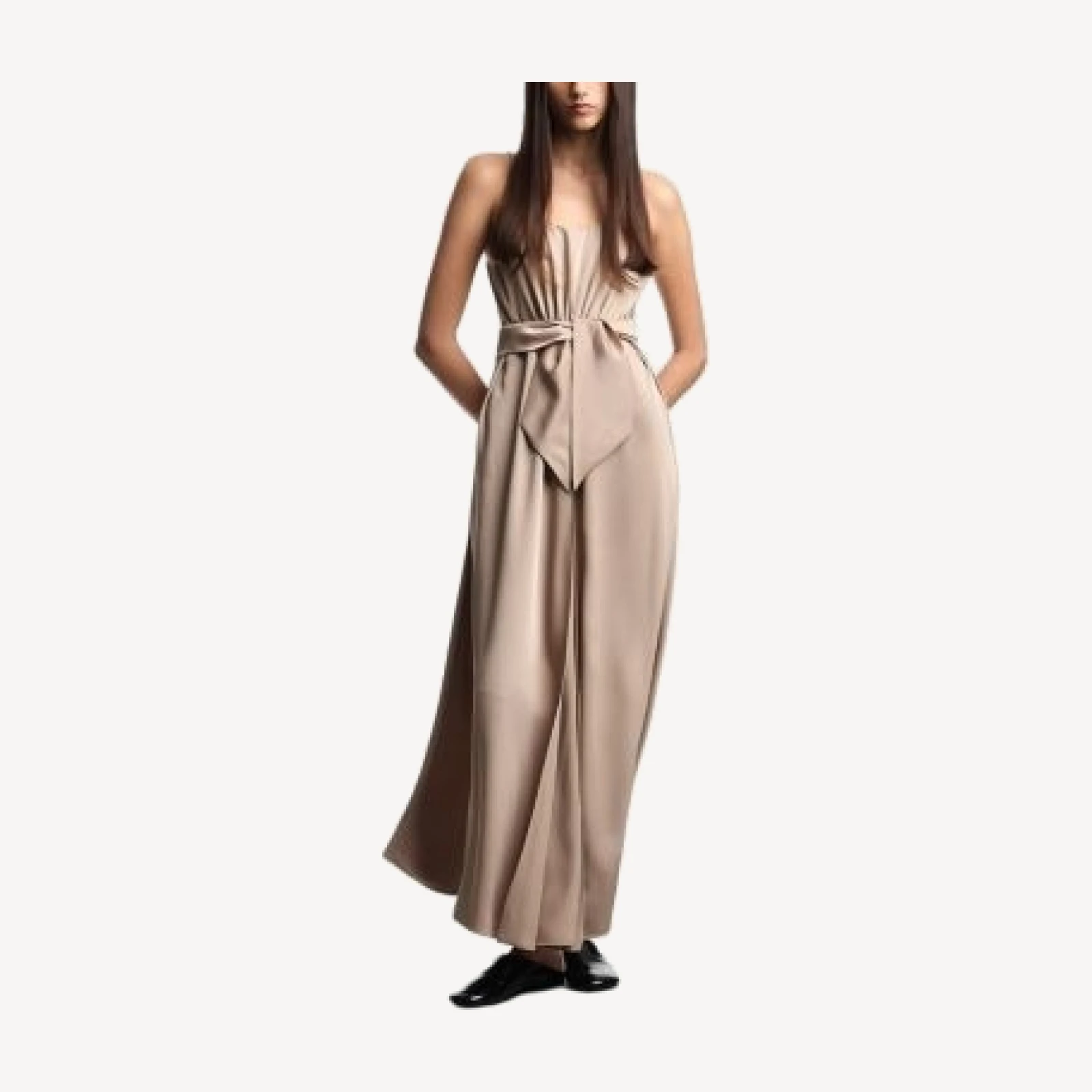 Emporio Armani Crepe Twill Sleeveless Maxi Dress
