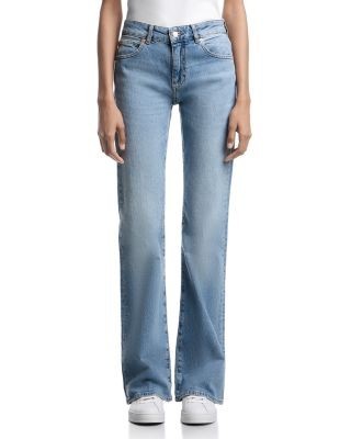 Emporio Armani Mid Rise Bootcut Jeans in Dark Blue Denim