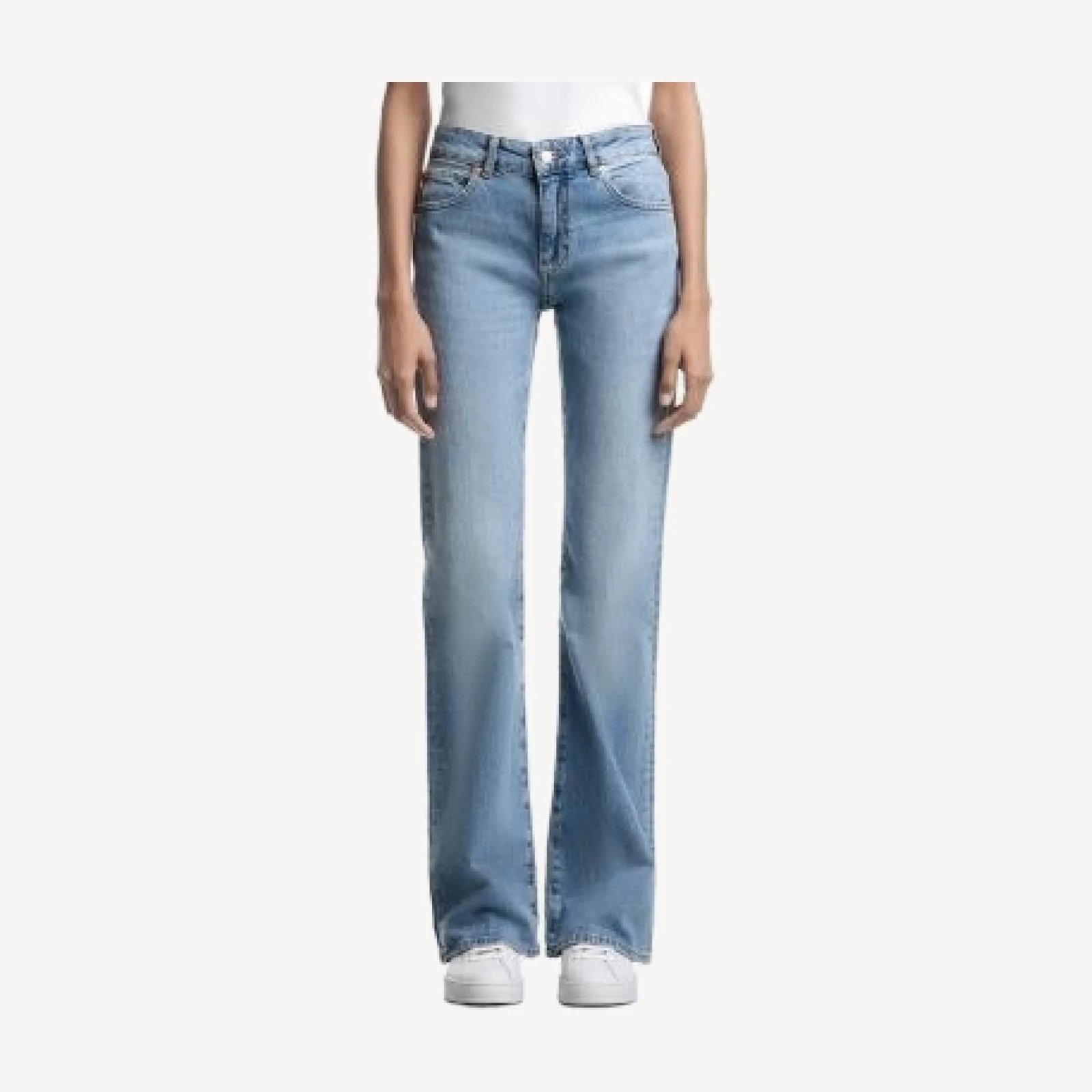 Emporio Armani Mid Rise Bootcut Jeans in Dark Blue Denim