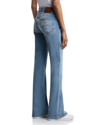 Emporio Armani Mid Rise Bootcut Jeans in Dark Blue Denim