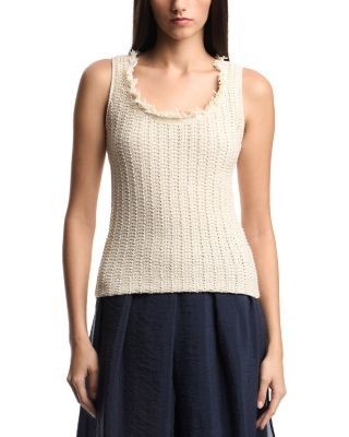 Emporio Armani Fringe Detail Knit Top