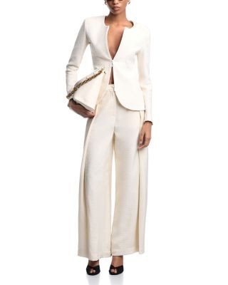 Emporio Armani Textured Jersey Zip Blazer