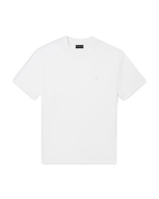Emporio Armani Regular Fit Plain White Crewneck T-Shirt