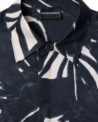 Emporio Armani Comfort Fit Leaf Print Shirt