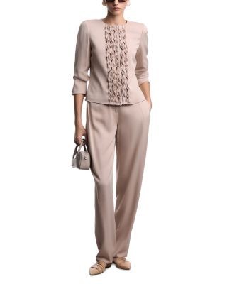 Emporio Armani Washed Twill Straight Trousers