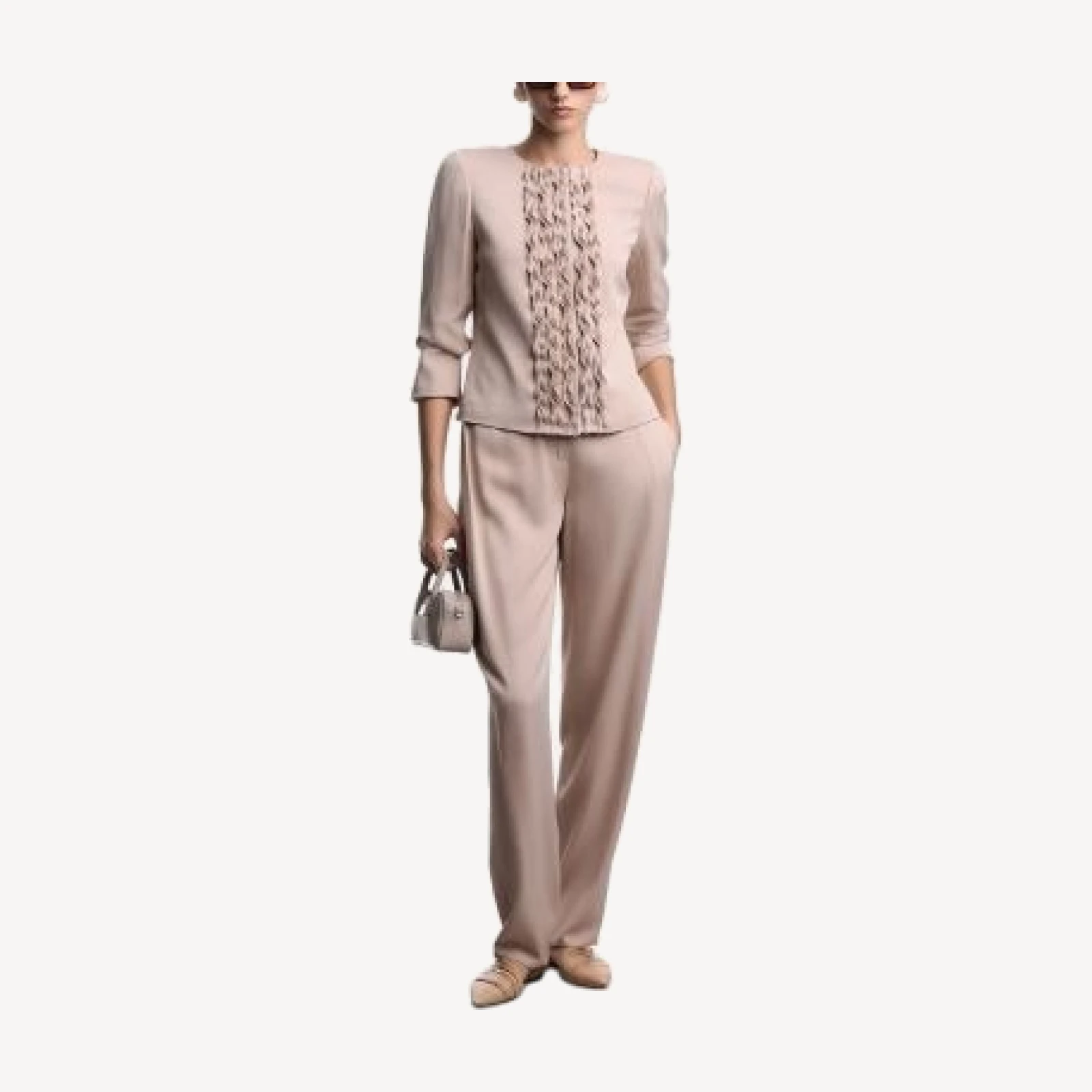 Emporio Armani Washed Twill Straight Trousers