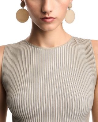 Emporio Armani Bicolor Ribbed Sleeveless Top
