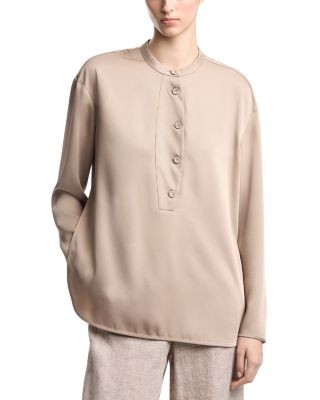 Emporio Armani Crepe Twill Long Sleeve Shirt