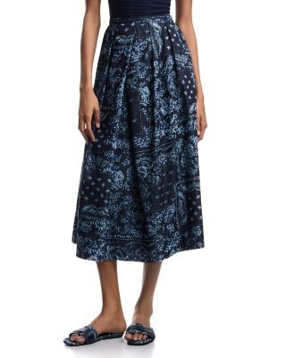 Emporio Armani Chambray Midi Skirt
