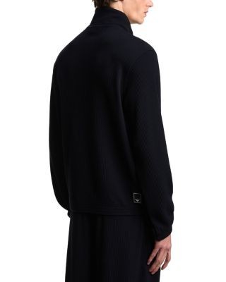 Emporio Armani Travel Essentials Zip Up Textured Sweatshirt