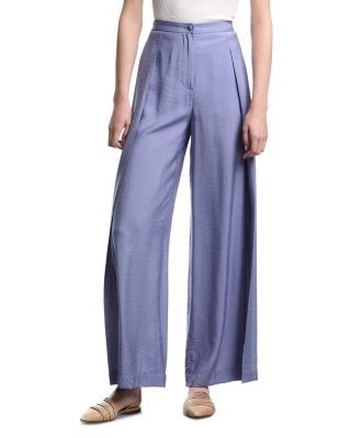 Emporio Armani Techno Rayon Wide Leg Trousers