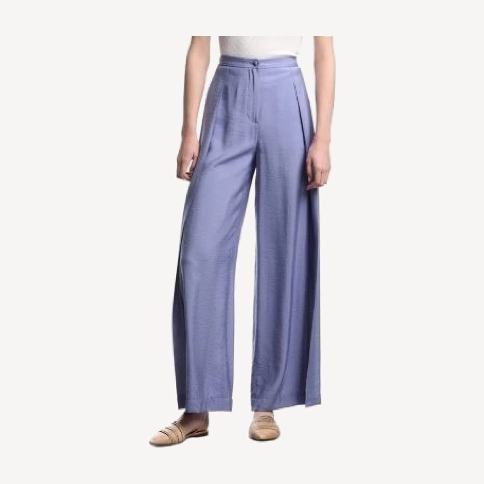Emporio Armani Techno Rayon Wide Leg Trousers