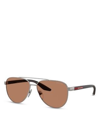 Prada Sport Linea Rossa Aviator Sunglasses, 58mm