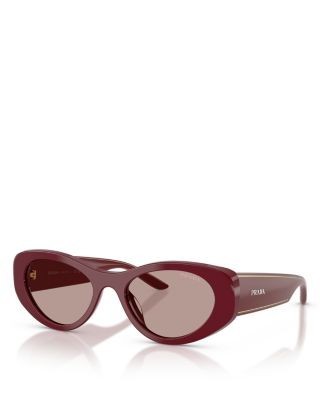 Prada Oval Sunglasses, 53mm