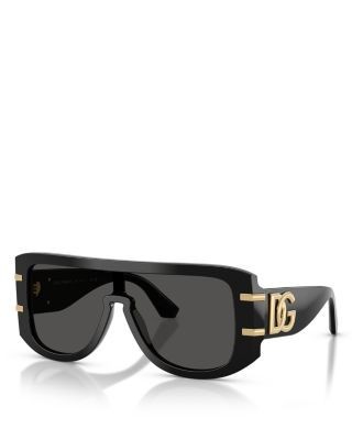 Dolce & Gabbana Rectangular Shield Sunglasses, 127mm