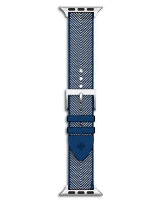 Tory Burch Kira Blue Grosgrain Band for Apple Watch, 38-46mm