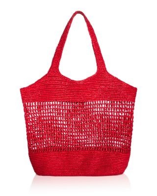 Aqua Woven Straw Tote Bag - Exclusive