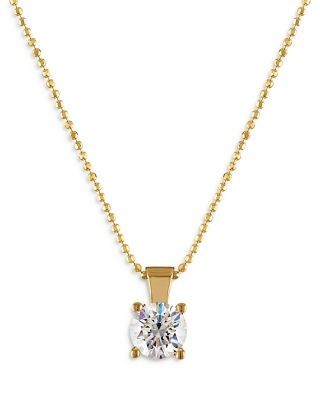 Bloomingdale's Fine Collection Diamond Solitaire Pendant Necklace in 18K Yellow Gold, 0.30 tcw
