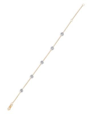 Bloomingdale's Fine Collection Diamond Station Bracelet in 14K White and Yellow Gold, 0.65 ct. t.w.