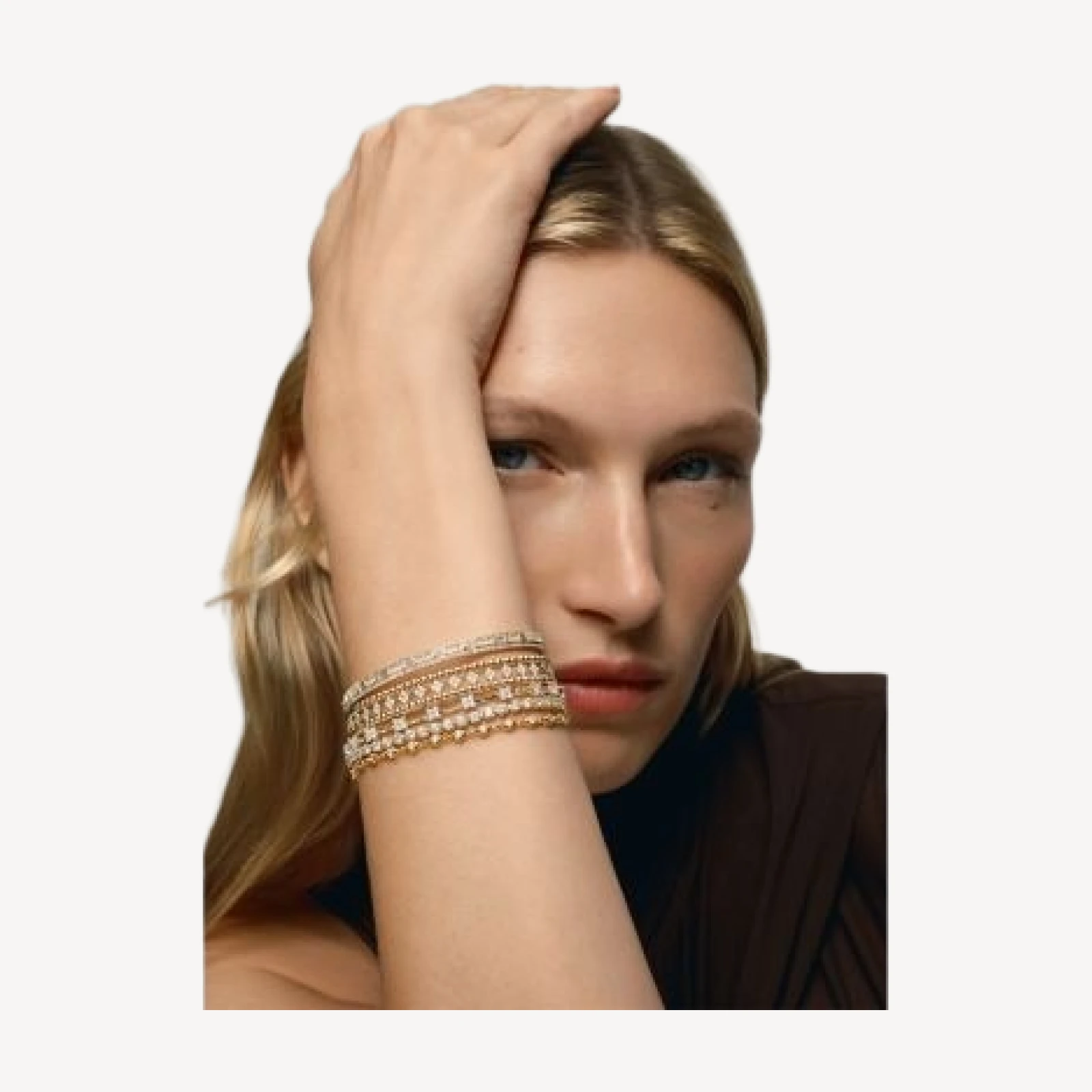 Bloomingdale's Fine Collection Diamond Round & Baguette Bangle Bracelet in 14K Yellow Gold, 1.0 tcw