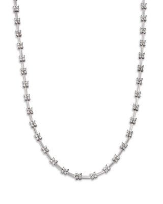 Bloomingdale's Fine Collection Diamond Station Collar Necklace in 14K White Gold, 3.0 tcw, 17