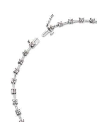 Bloomingdale's Fine Collection Diamond Station Collar Necklace in 14K White Gold, 3.0 tcw, 17