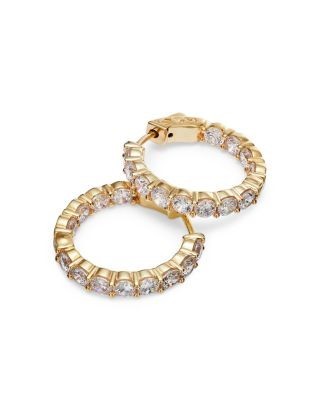Bloomingdale's Fine Collection Diamond Inside Out Hoop Earrings in 14K Yellow Gold, 3.60 tcw