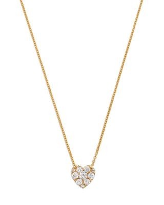 Bloomingdale's Fine Collection Diamond Heart Pendant Necklace in 14K Yellow Gold, 0.50 tcw