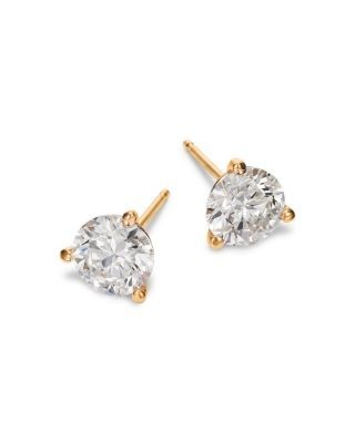Bloomingdale's Fine Collection Certified Diamond Martini Set Stud Earrings in 14K Yellow Gold, 2.0 tcw