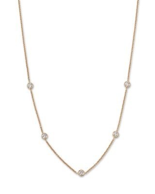 Bloomingdale's Fine Collection Diamond Bezel Station Necklace in 14K Yellow Gold, 1.5 tcw