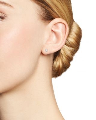 Bloomingdale's Fine Collection Diamond Princess-Cut Studs in 14K White Gold, 0.25 tcw