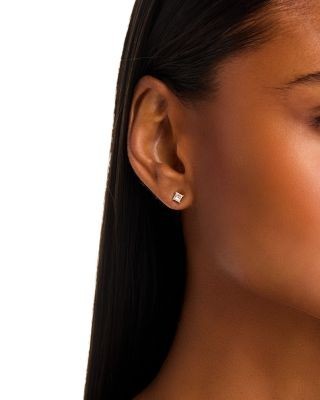 Bloomingdale's Fine Collection Diamond Princess Cut Stud Earrings in 14K Yellow Gold, 0.50 tcw