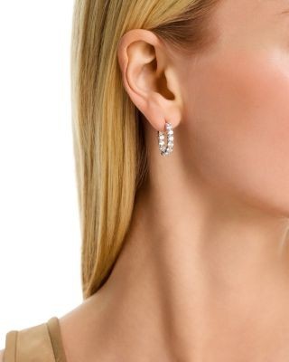 Bloomingdale's Fine Collection Diamond Inside Out Hoop Earrings in 14K White Gold, 2.5 tcw