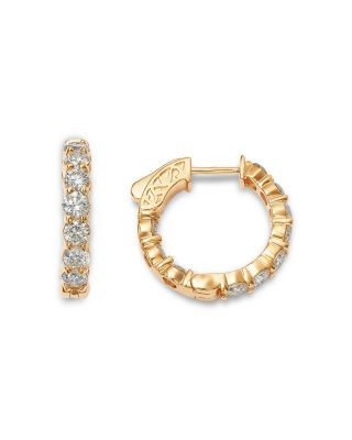 Bloomingdale's Fine Collection Diamond Inside Out Hoop Earrings in 14K Yellow Gold, 2.5 tcw